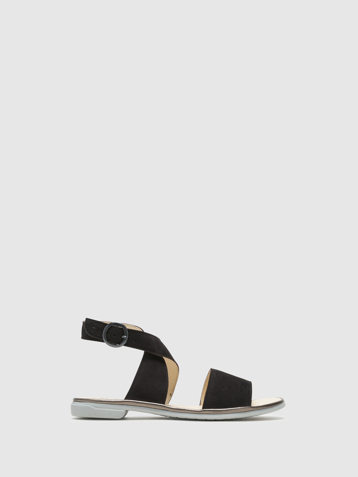 Fly London Buckle Sandals CLOP009FLY Black